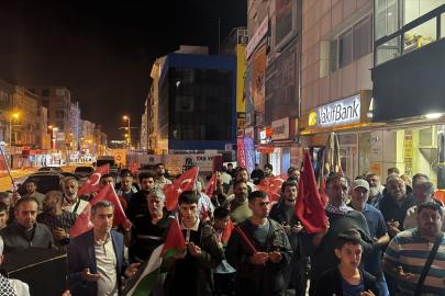 Hatay'da İsrail'in Küresel Sumud Filosu'na saldırısı protesto edildi