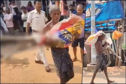 Hindistan’da yaşanan insani dram: Yoksul adam kız kardeşinin naaşını banka önüne getirmek zorunda kaldı