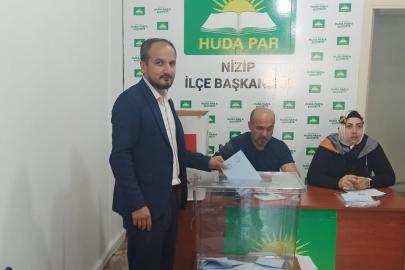 HÜDA PAR Nizip ilçe başkanı Çakar güven tazeledi