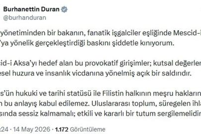 İletişim Başkanı Duran: Mescid-i Aksa'ya yönelik baskını kınıyorum