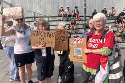 İsveç'te, Filistin ve Lübnan'a saldırılarını sürdüren İsrail protesto edildi