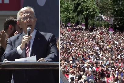 Mansur Yavaş'ın zor anları! Atılan slogan nedeniyle konuşamadı