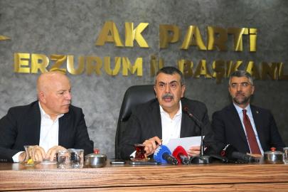 Milli Eğitim Bakanı Tekin, AK Parti Erzurum İl Başkanlığı ziyaretinde konuştu Açıklaması