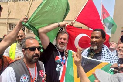Nelson Mandela'nın torunu Nkosi Mandela'dan Libya'da Küresel Sumud Kara Filosu'na destek