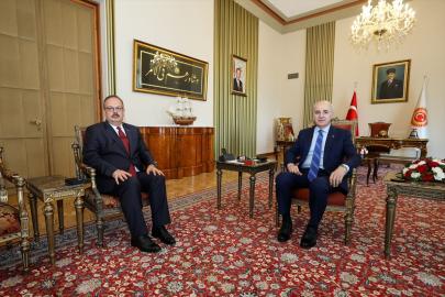 TBMM Başkanı Kurtulmuş, Ankara Valisi Canbolat'ı kabul etti