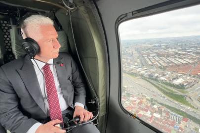 Vali Gül, bayram tatilinin ilk gününde İstanbul trafiğini havadan denetledi