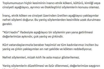 AK Parti'li Çelik: Kadınlara dönük her türlü aşağılayıcı söylemi kınıyoruz