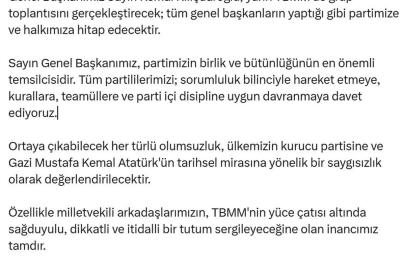 CHP Sözcüsü Sarı: Genel Başkanımız Kılıçdaroğlu, yarın grup toplantısını gerçekleştirecek
