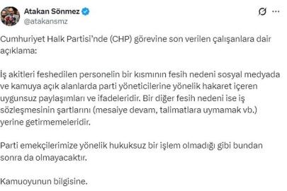 CHP'den işten çıkarılmalara ilişkin açıklama