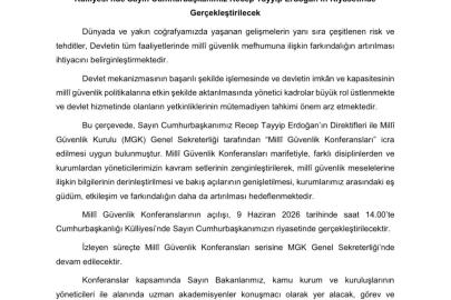 Cumhurbaşkanı Erdoğan'dan Milli Güvenlik Konferansı açılışı