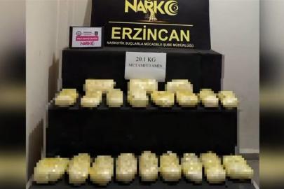 Erzincan'da 20 kilogram metamfetamin ele geçirildi
