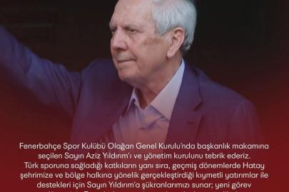 Hatayspor yönetimi Fenerbahçe Spor Kulübü Başkanı Aziz Yıldırım'ı tebrik etti