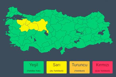 İçişleri Bakanlığından kuvvetli yağış uyarısı