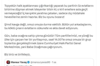 Kılıçdaroğlu: Tüm partililerimizi, grup toplantısı için CHP Genel Merkezimize çağırıyorum