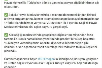 Sağlık Bakanı Memişoğlu: Sağlıklı Hayat Merkezlerine 2026’nın ilk 4 ayında 96 bin başvuru