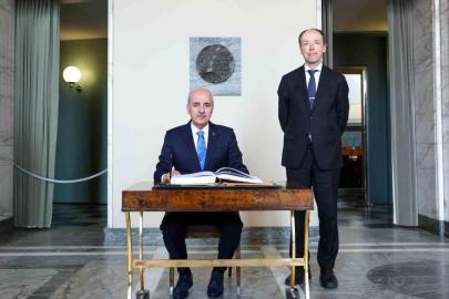 TBMM Başkanı Kurtulmuş, Finlandiya Parlamentosu Başkanı Halla-Aho ile Helsinki'de görüştü