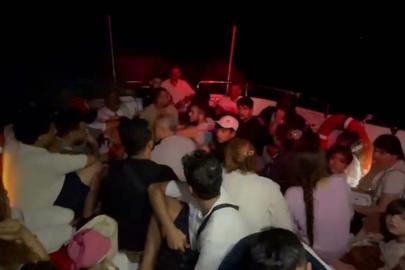 Datça'da Yunan unsurlarının geri ittiği saldaki 36 kaçak göçmen kurtarıldı