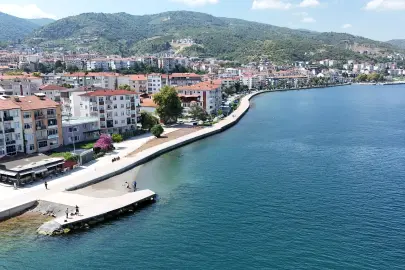 Değirmendere sahili dalga kırıcı setle güçlendirildi