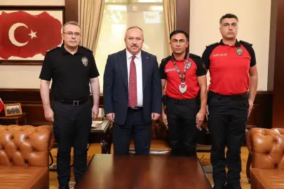 Türkiye ikincisi polis memurundan Genel Müdür Fidan'a ziyaret